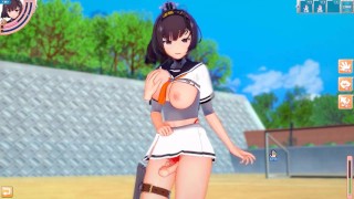 【エロゲーコイカツ！】艦これ 秋月3DCG巨乳アニメ動画(艦隊これくしょん)[Hentai Game Koikatsu! Akizuki (Anime 3DCG Video)]
