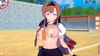 【エロゲーコイカツ！】艦これ 照月3DCG巨乳アニメ動画(艦隊これくしょん)[Hentai Game Koikatsu! Teruzuki(Anime 3DCG Video)]