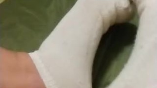 White ankle socks masterbation