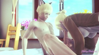 Shingeki no Kyojin Hentai - Annie blowjob with cum in her mouth