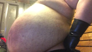 pipe rubbergloved leather belly clip
