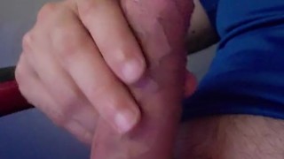 Close up of my big veiny dick ending in a ruined orgasm just by crushing my balls