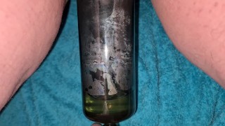 Pissing in a penis pump