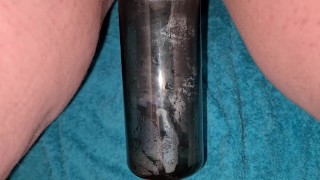 Pissing in a penis pump