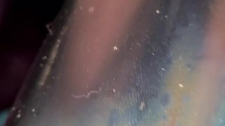 Pissing in a penis pump 2