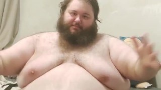 Massive 550lb Superchub jacks off