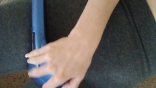 Massage til I cum after my home workout 