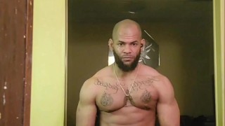 Stroking that Black Dick jerking off hard
