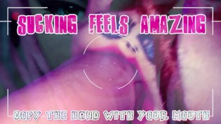 Learn to give head from the sissy gay sex puppet