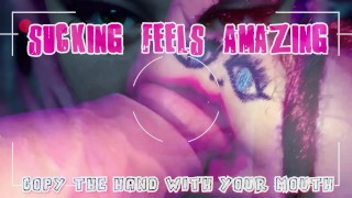 Learn to give head from the sissy gay sex puppet