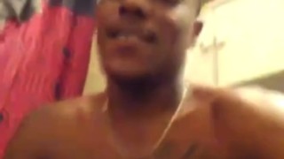 Girlfriend ebony mom playing with her vibrator in next room while girl at work 