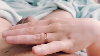 POV precum slow handjob ending in big cum orgasm