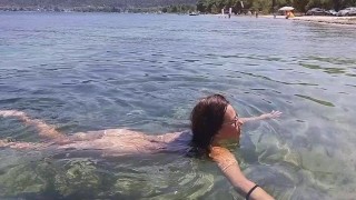 Two Eggs Amazing trip to sea floor # Public exibitionist adventure #Vaginal exercises