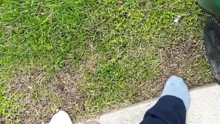 Piss break in between work love when I dont have boxers on the piss runs down my legs a little