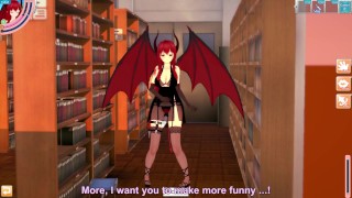 3D/Anime/Hentai: Fucking the Succubus in the school library!!!