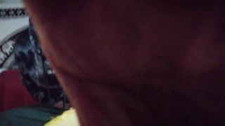 Dany x wanking on the red sofa