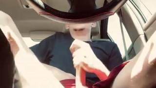 Huge cumblast in my car public 