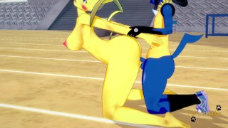 Pokemon Hentai Furry - Lucario x Pikachu hard sex