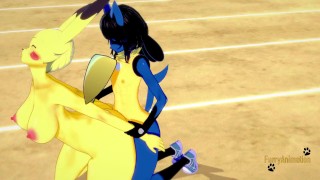 Pokemon Hentai Furry - Lucario x Pikachu hard sex
