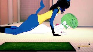 Pokemon Hentai Furry Yiff - Lucario sex in the restroom - Manga anime Japanese asian porn