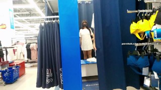 shopping with exhibitionist wife