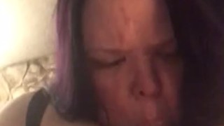 Sucking, spitting on and fucking my titties with my toy -VivianDimondBBW 