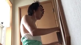 [Libido Vaccine ♥] Japanese slutty bitch masturbating while working on a computer ♥♥♥♥ [Anal]