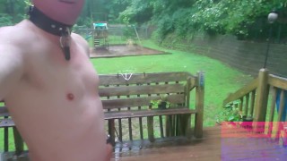 Teasing Mistress T's Cock in the rain
