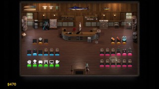 TREASURE OF NADIA 16 - RAFA SUCK EMILY PUSSY UNDER BAR AND SOMEONE ENTER IN HER SHOP