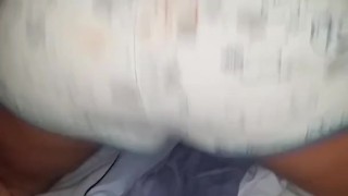 Twerking ass for upshort view and rides cock