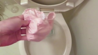 Peeing to pink panties!