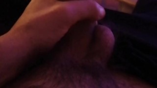 Dirty pervert plays with his precum