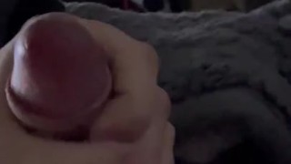 Chubby guy jerking off.