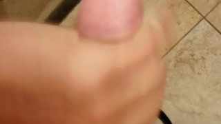Public restroom cumshot