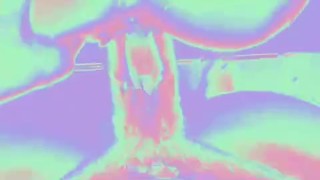 Psychedelic Fucking trippy asshole and pussy creampie dripping after party