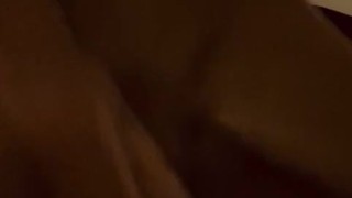 Pierced slut stretching his cock