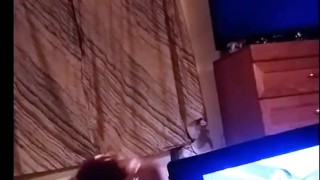 Stroking cock to Pornhub and big cumshot