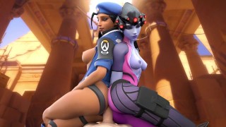 Ana (Captain Amari Skin) & Widowmaker Animation (By Arhoangel)