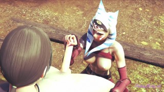 Star Wars Hentai - Ahsoka handjob & Boobjob