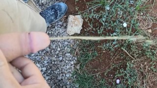 Pissing big cock