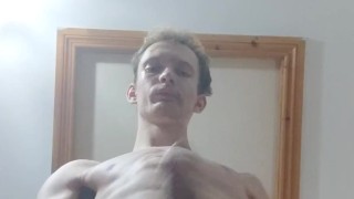 Pulling my juicy cock up and down making it bigger around 7 inch