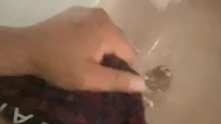 Showering with AE boxers 