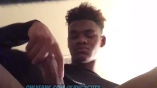 Bbc masturbating his big black dick in the bathroom