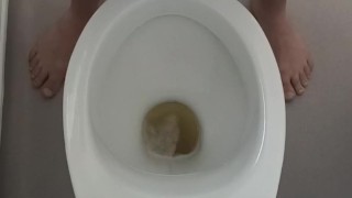 Standing piss view from above