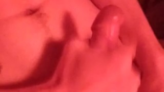 Stroking my big dick with lots of lube :)