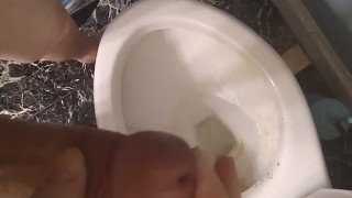 cumming in the toilet 