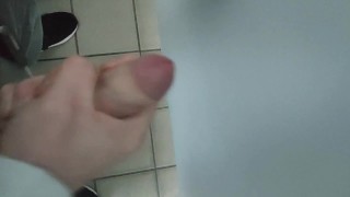 Jerking off on public toilette