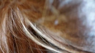 Hermosa Pelirroja Universitaria Quiere semen En su Boca