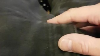 2 straight husbands sneak out party and one is masturbating the other to huge cumshot 