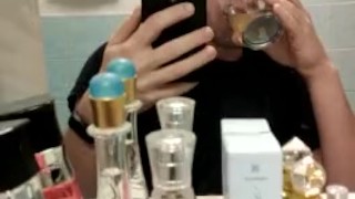Boy drinks his own piss